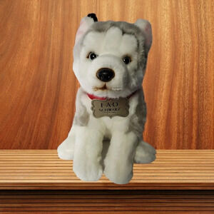 Fao schwarz puppy floppy husky" 10"